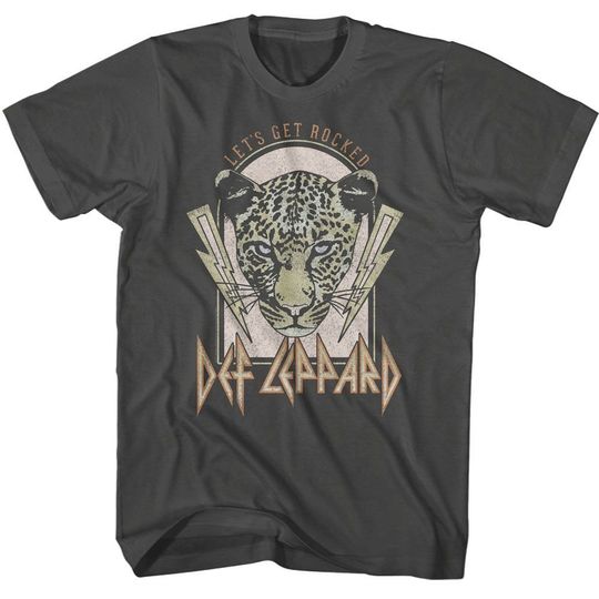 Discover Def Leppard Lightning Bolts Let's Get Rocked Smoke T-Shirt