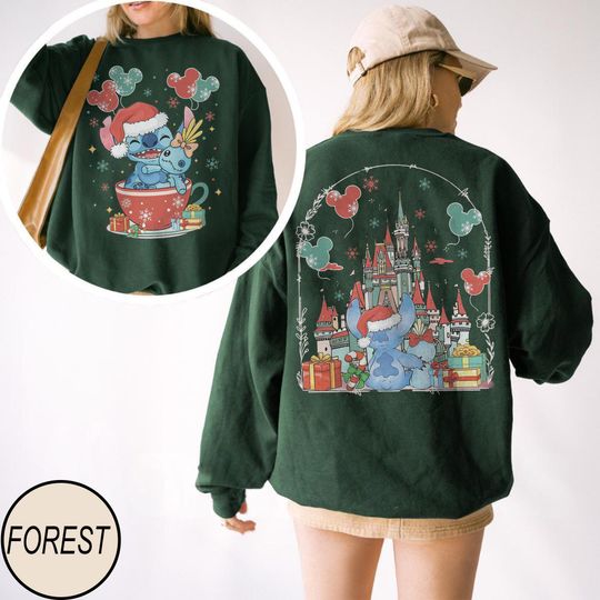 Discover Two Sided Stitch And Scrump Christmas, Lilo And Stitch Holiday Sweatshirt