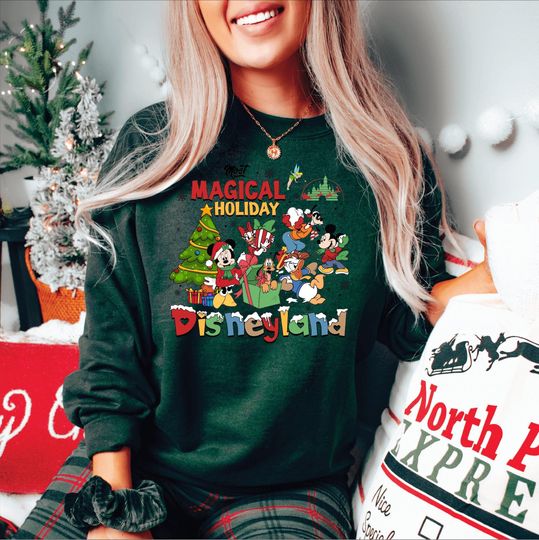 Discover Disneyland Christmas Sweatshirt, Mickey and Friends Holiday Xmas Shirt, disney trip tee, Christmas Party 2025 T-shirt