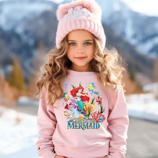 Discover The Little Mermaid Ariel Sweatshirt, Kids Disney Shirt, Disney Princess Kids Clothes, Girls Mermaid, Disneyland Vacation, Disney Trip Shirt