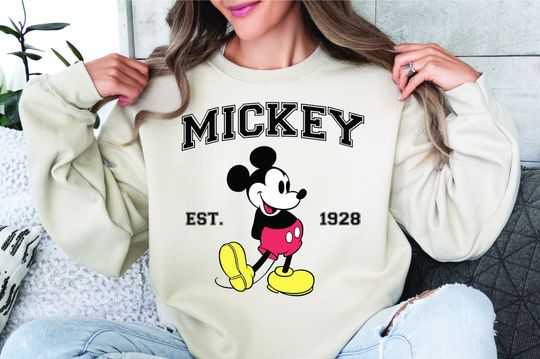Mickey Mouse Est 1928 Sweatshirt, Mickey Mouse Shirt, Disneyworld Shirt