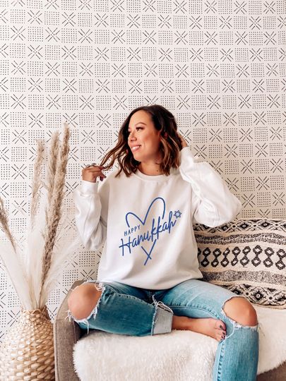 Discover Happy Hanukkah Sweatshirt, Christmas Hanukkah, Hanukkah Sweatshirt, Jewish Sweatshirt, Hanukkah Gift, Chanukah Sweater, Holiday Shirt