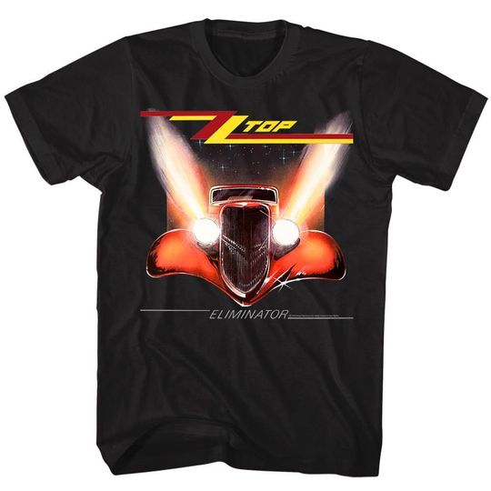 Discover ZZ Top Eliminator Cover Black Adult T-Shirt