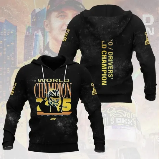 Lando Norris 2025 World Champion 3D Apparel Hoodie, Gift For Fans