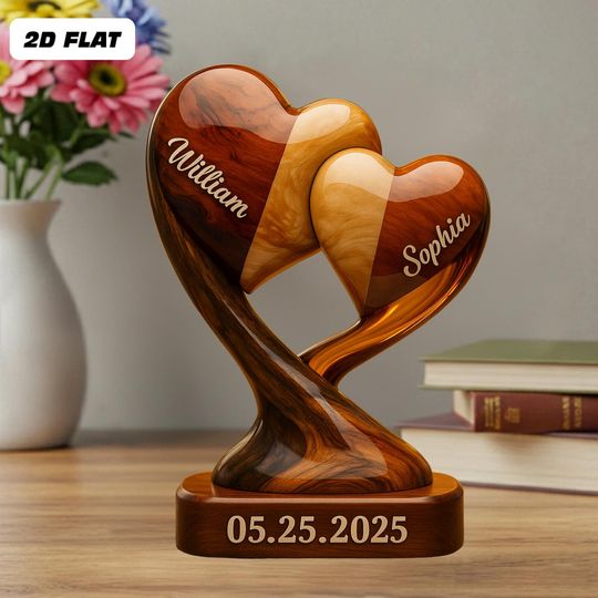 Personalized You & Me We Got This 2D Flat Acrylic Plaque, Custom Couple Heart Shaped Sign Plaque, Wedding Anniversary Gift, Gift For Couples