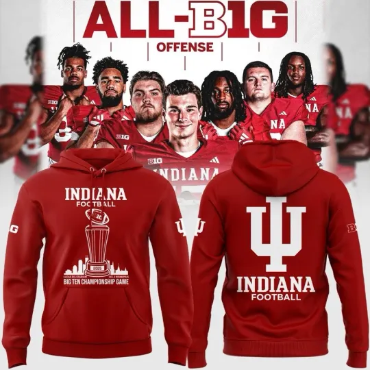 Discover Hoosiers Football Big Ten Championship Hoodie, Gift For Fans
