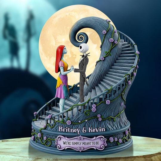 Discover Personalized Gothic Couple Statue Gift, Dark Romantic Decor, Custom Anniversary Sculpture