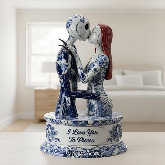 Discover Personalized Gothic Couple Acrylic Plaque Gift, Dark Romantic Decor, Custom Anniversary Sculpture