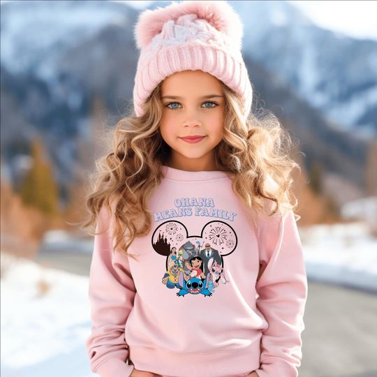 Ohana Means Family Sweatshirt, Lilo & Stitch Disneyland Vacation Shirt