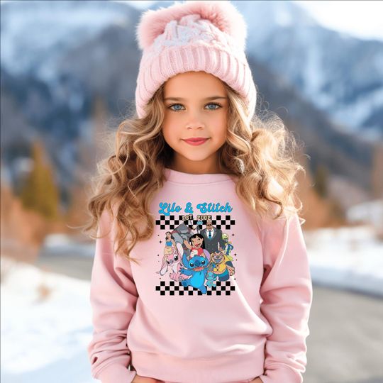 Discover Disney Stitch Sweatshirt, Disneyland Lilo and Stitch Shirt, Disneyworld, Stitch fan gift, Stitch Friends, Stitch Angel, Kids Disney Stitch