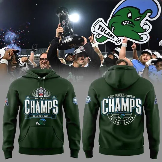Discover Tulane 2025 The American Football Champions Hoodie