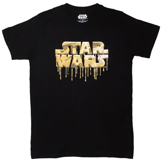 Star Wars Unisex T-Shirt Gold Drip Logo
