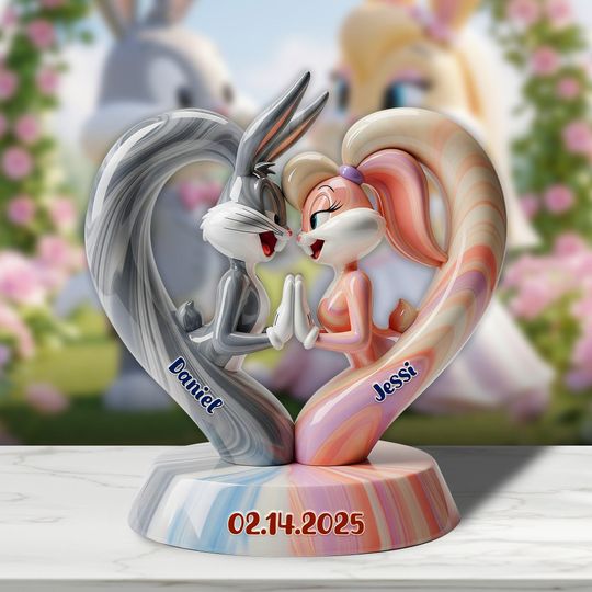 Discover Lola Bunny Couple Wedding Art, Cute Proposal Gift, Personalized Anniversary Cartoon Decor
