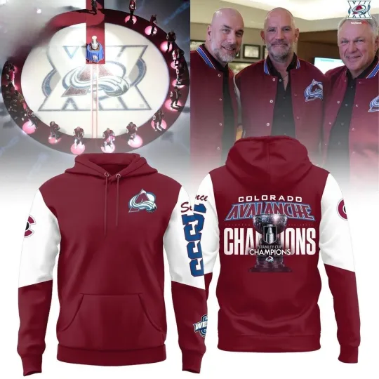 Discover Avalanche 30th Anniversary Stanley Cup Champions Hoodie