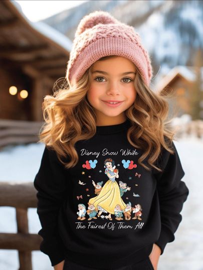 Discover Snow White and Seven Dwarfs Sweatshirt, Snow White Princess Vintage, Disney Kids