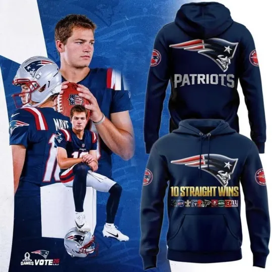Discover Patriots TEN wins in a row for the Pats Hoodie, Gift For Fans