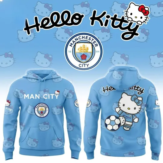 Discover Man City x HelloKitty Hoodie, Gift For Fans