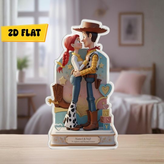 Discover Cowboy Couple Shaped Acrylic Plaque Love Sign Romantic Keepsake Valentines Day Gift for Him Her