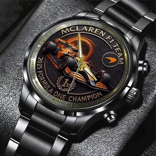 Discover Lando Norris World Champions 2025 Black Stainless Steel Watch