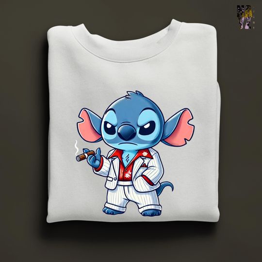 Discover Stitch Montana Sweatshirt, Scarface Stitch Sweatshirt, Tony Montana Sweatshirt, Gangster Inspired Sweatshirt, Disney Trip Shirt