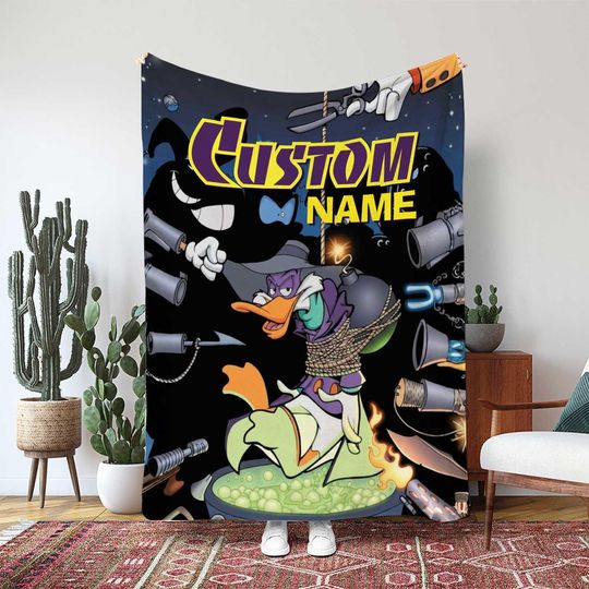 Disney Darkwing Duck Blanket, Darkwing Duck Superhero Decor Gift, Darkwing Duck DuckTales Blanket, Magic Cast Birthday Blanket Gift