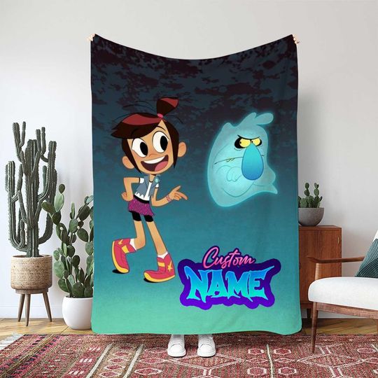 Discover Disney The Ghost And Molly McGee Blanket, Molly McGee Ghost All Cast Gift, Happy Human Ghost Friend Decor, Fun Cartoon Kids Blanket, TNA0012