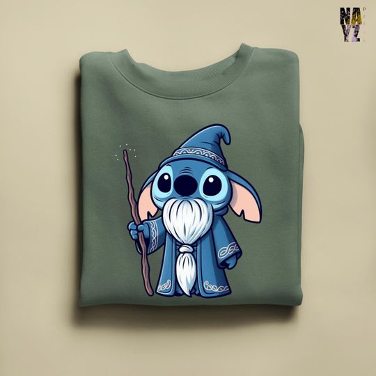 Discover Stitch Wizard Sweatshirt, Wizard Stitch Sweatshirt, Funny Stitch Sweatshirt, Stitch Inspired Sweatshirt, Disney Trip Shirt