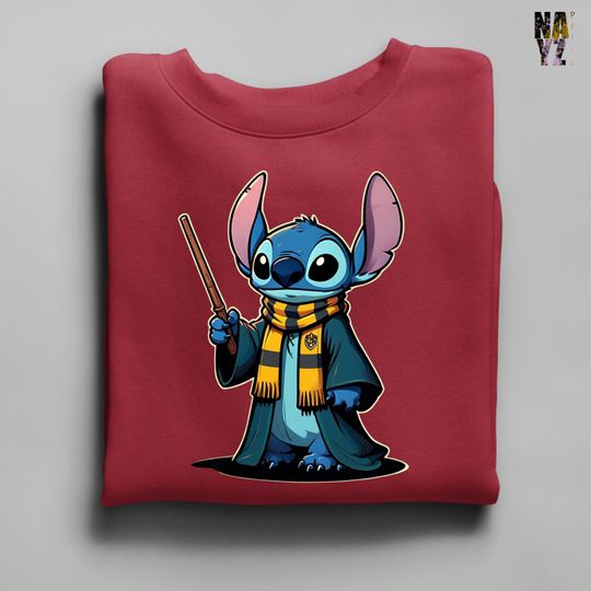Discover Stitch Potter Sweatshirt, Disney Stitch Sweatshirt, Wizard Stitch Sweatshirt, Disney Sweatshirt, Disney Trip Sweater, Disney Kids Sweatshirt