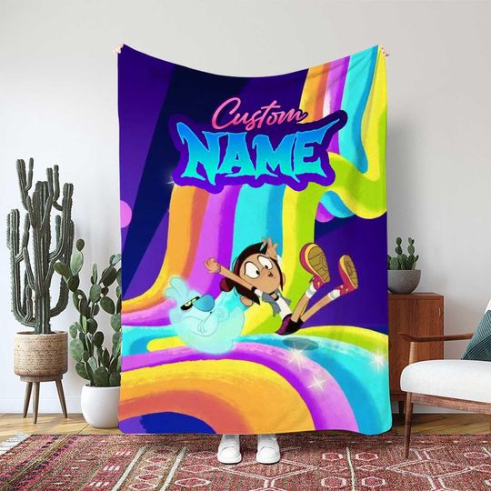 Discover Disney The Ghost And Molly McGee Blanket, Scratch The Ghost Gift, Molly McGee Ghost Friendship Blanket, Disney Movie Gift Blanket, TNA0012