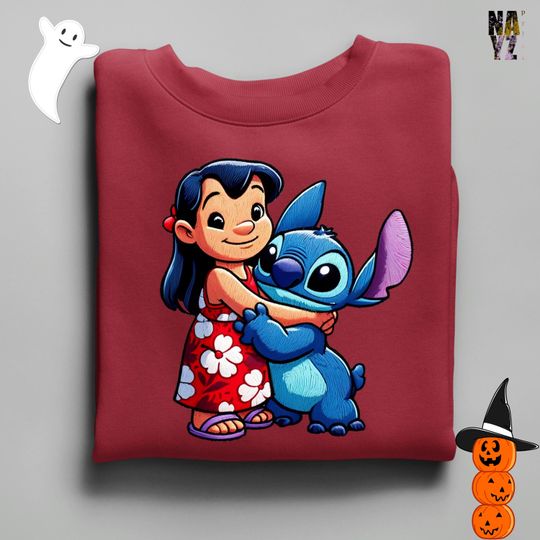 Discover Stitch Sweatshirt, Stitch Hoodie, Embroidery Style Stitch Sweatshirt, Disney Stitch Sweatshirt, Disney Trip Shirt, Stitch Ohana Sweat