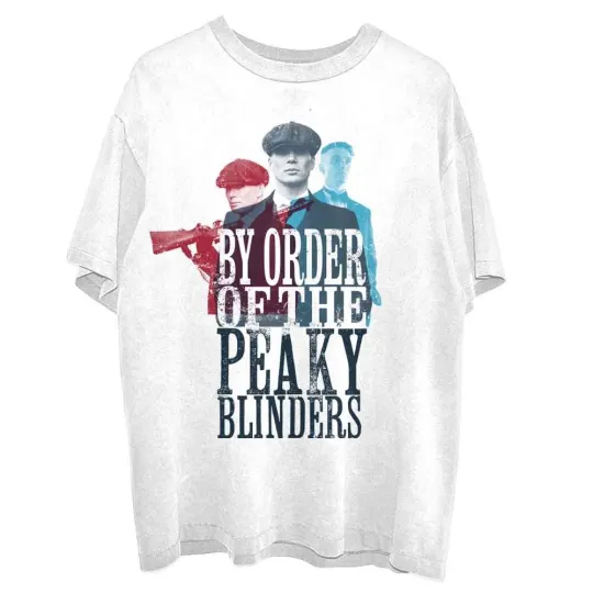 Discover Peaky Blinders T Shirt 3 Tommys Logo Official Mens White L