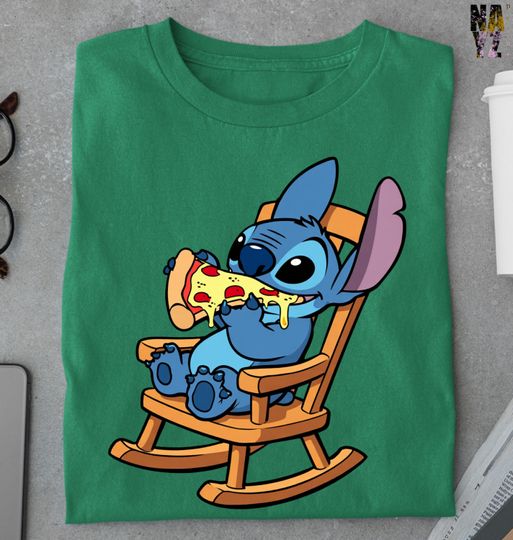 Discover Vintage Stitch Sweatshirt, Pizza Lover Stitch Sweatshirt, Stitch Shirt, Disneyland Stitch Sweatshirt