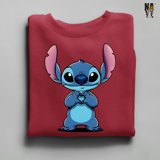 Discover Lovley Stitch Sweatshirt, Cute Stitch Sweatshirt, Stitch Hoodie, Disney Stitch Sweatshirt