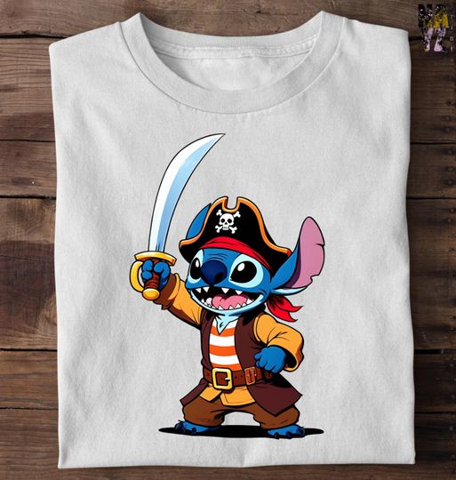 Discover Stitch Sparrow Sweatshirt, Disney Stitch Sweatshirt, Pirate Stitch Shirt, Disney Sweatshirt