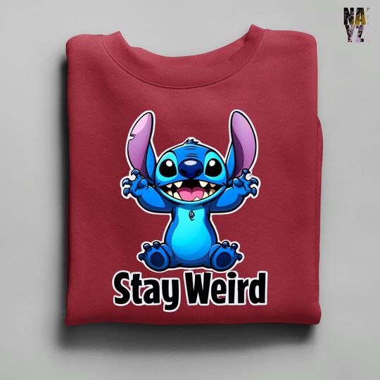 Stitch Sweatshirt, Stitch Hoodie, Stay Weird Stitch Sweatshirt, Disney Stitch Sweatshirt, Disney Trip Shirt, Stitch Ohana Sweat, Lilo Tee