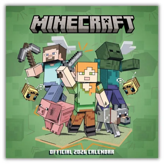 Discover 2026 Minecraft Square Calendar Official Gaming Gift