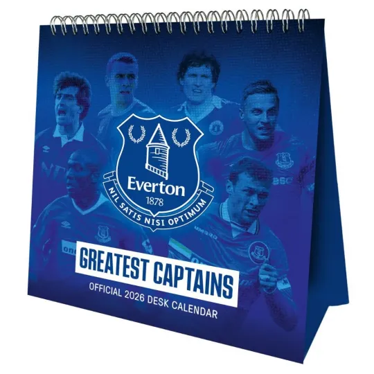 Discover 2026 Calendar Everton FC Month to View Football Desk Easel Official Product