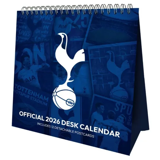 Discover 2026 Tottenham Hotspur FC Desk Easel Calendar – Official Product – Spurs