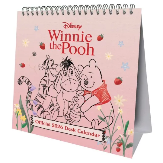 Discover 2026 Calendar Disney Winnie The Pooh Month to View Desk Easel Official Product