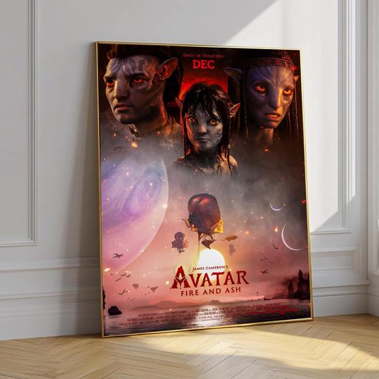 Discover Avatar Fire and Ash Poster, Avatar 3 Movie Wall Art, Sci Fi Fantasy Film Poster, Cinematic Home Decor Print