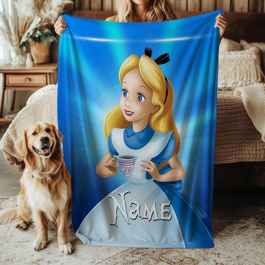 Discover Disney Alice In Wonderland Alice Blanket, Queen Of Hearts Decor Blanket, Magic Kingdom Blanket Gift, Wonderland Adventure Decor, VTB620