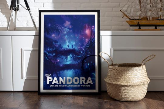 Discover Avatar Pandora Travel Poster: Bioluminescent Wonders Art Print