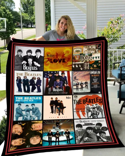 The Beatles Music Fleece Blanket Soft Plush Cozy Home Décor