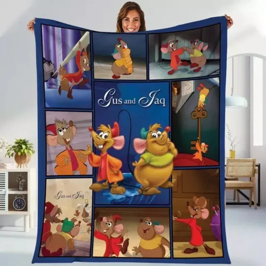 Discover Jaq and Gus Blanket – Super Soft Sherpa Fleece Throw for Cozy and Warm Comfort