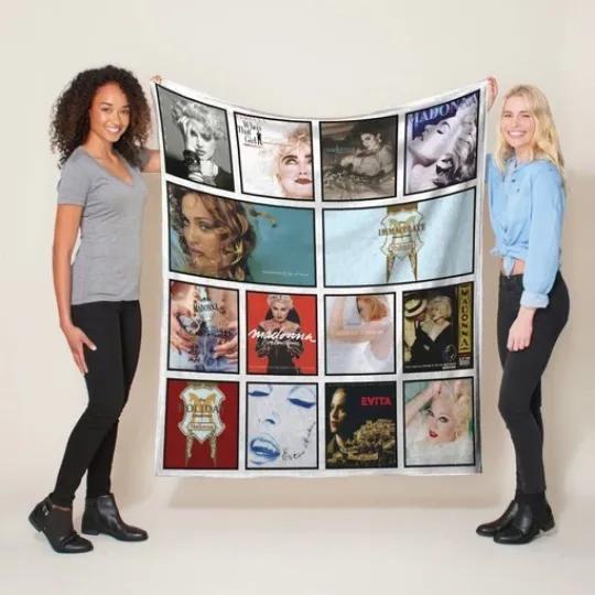 Madonna Fleece Blanket for Fans, Cozy Throw for Bed and Sofa, Home Decor