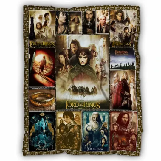 Discover The Lord of the Rings Blanket, Frodo Baggins & Hobbit Fleece Sherpa Throw