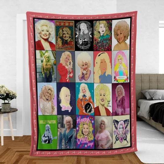 Discover Dolly Sherpa Fleece Blanket – Cozy Throw for Fans and Home Decor