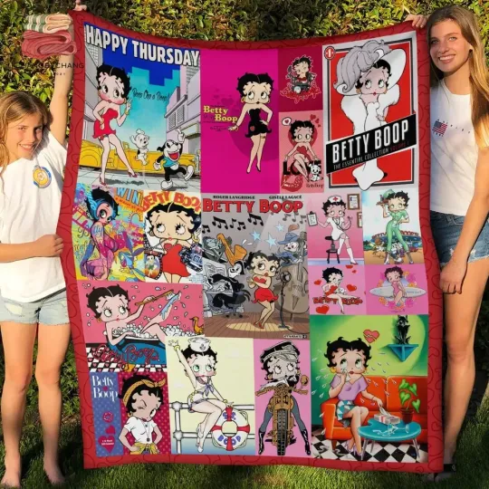 Discover Betty Boop Fleece Blanket, Premium Sherpa Throw, Soft Cozy Blanket