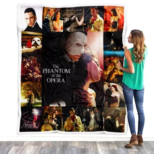 Discover The Phantom of the Opera Blanket, Broadway Musicals Fleece Throw, Cozy Blanket