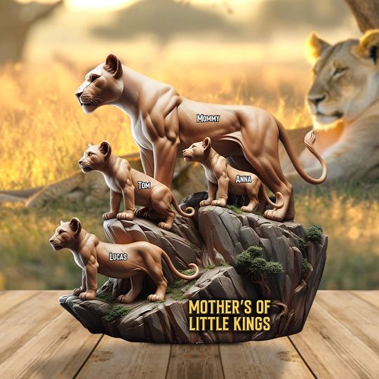 Discover Lion Mom Plaque Christmas Decor - Personalized Gifts For Mom
